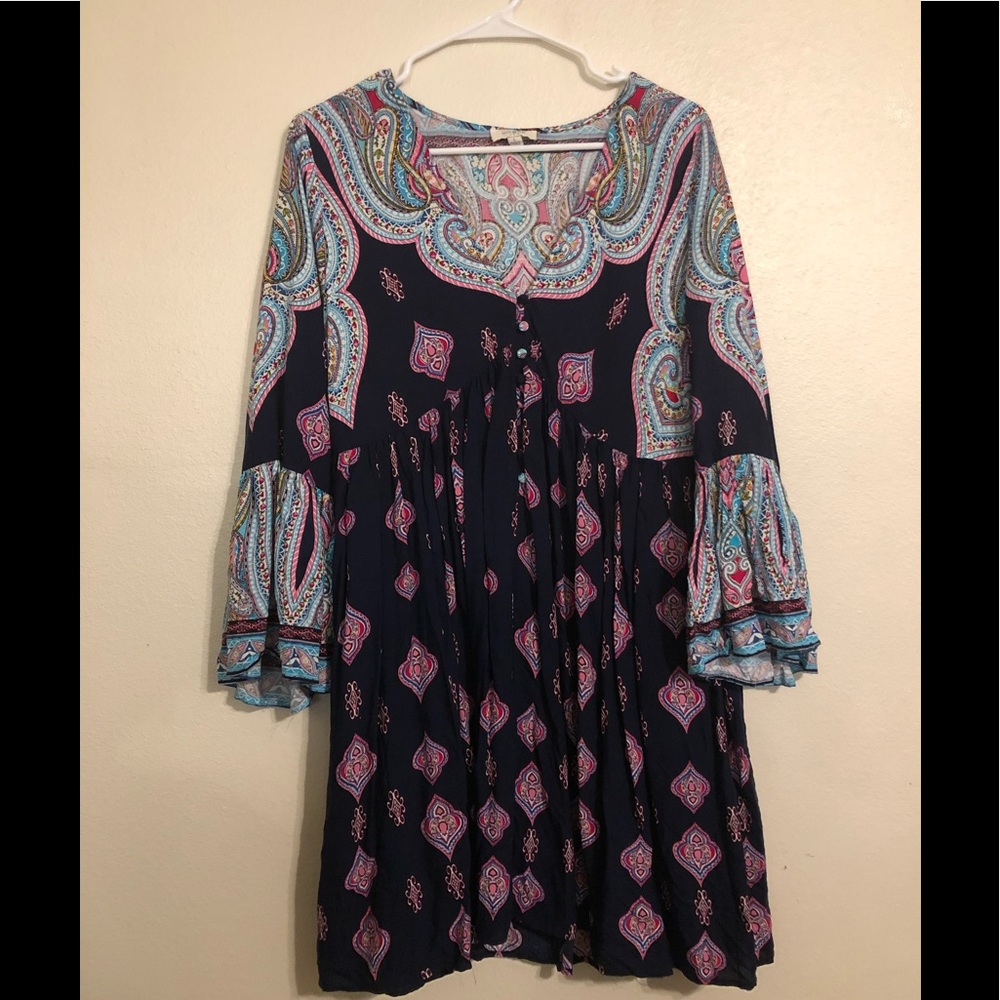 Umgee Flare Sleeve Dress